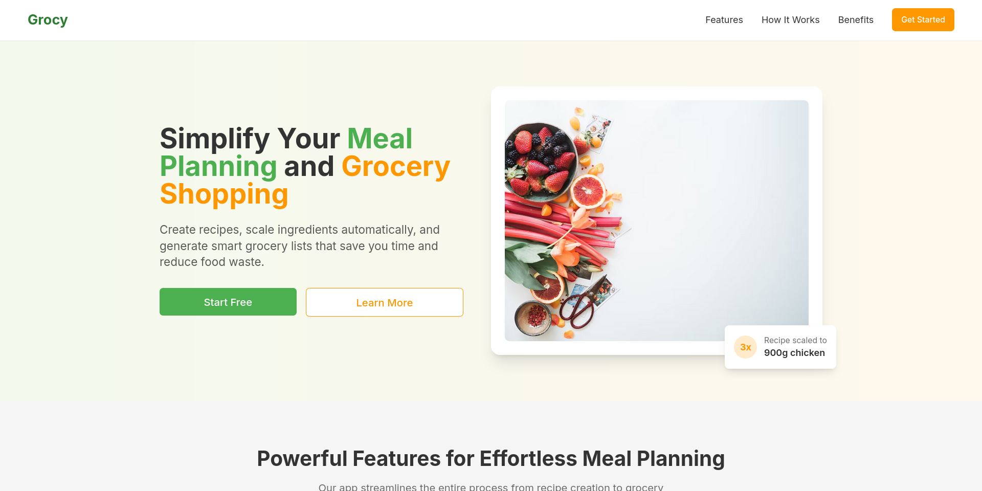 Screenshots of Grocy